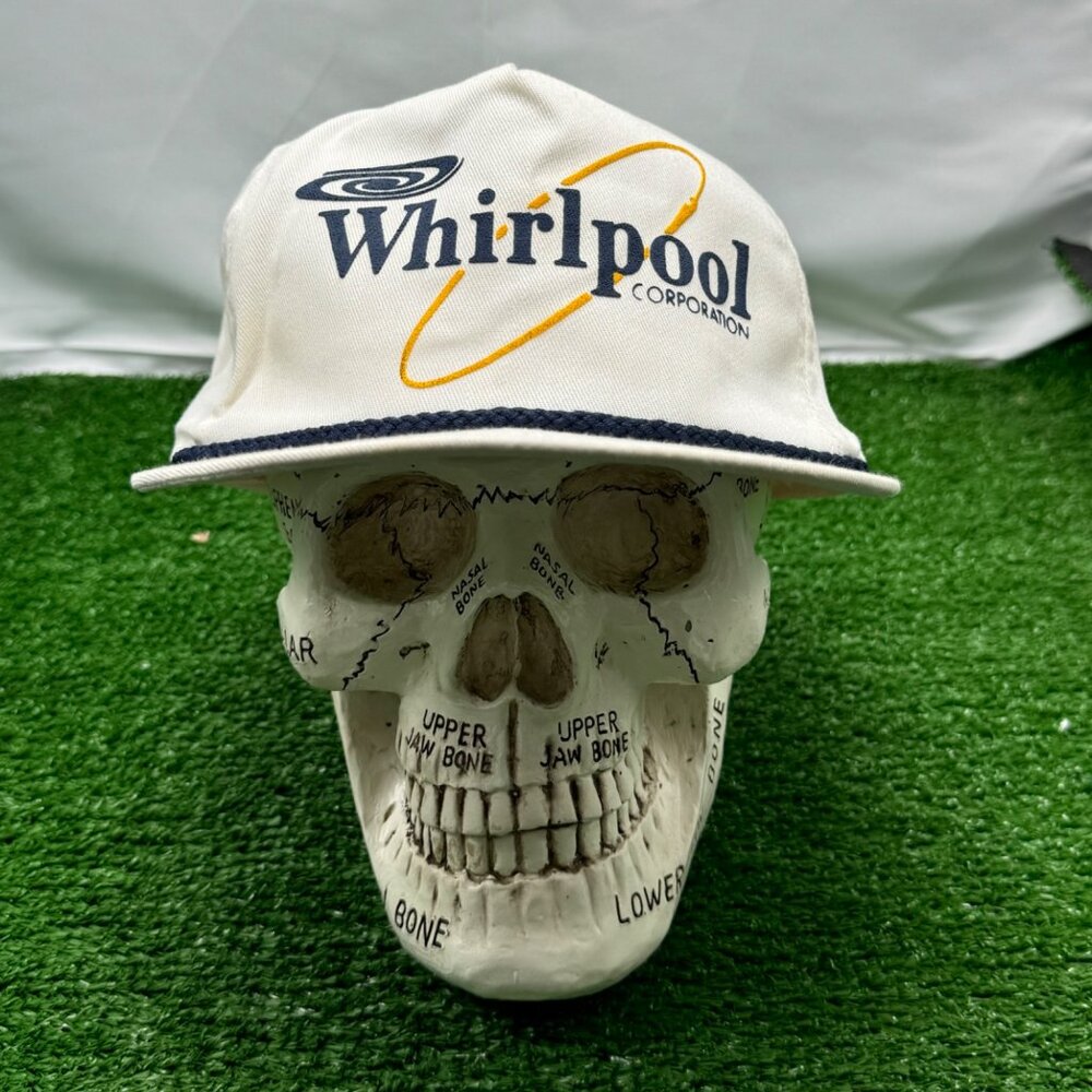 VTG Whirlpool Rope Trucker Snapback Hat White OSFA Trucker USA 80s Park Avenue